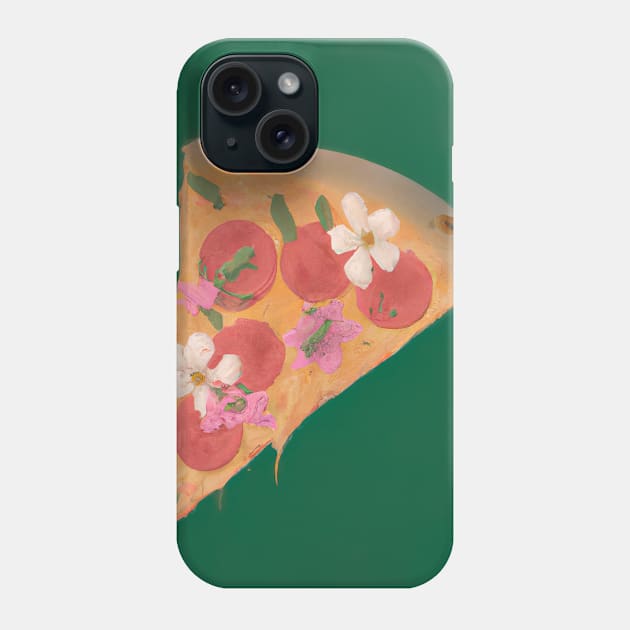 Floral Pizza Phone Case by maxcode