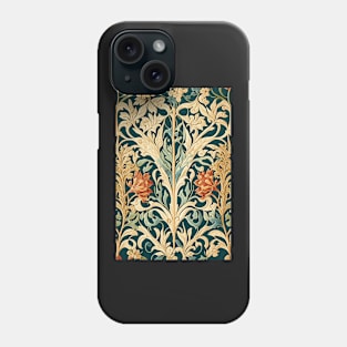 Floral Garden Botanical Print with Fall Flowers and Leaves Phone Case