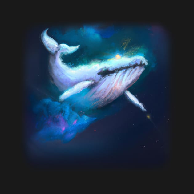 Whale floating in space by Perryfranken