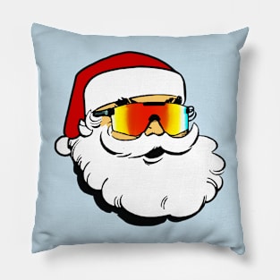 Santa Claus wearing cool skiing sunglasses Pillow