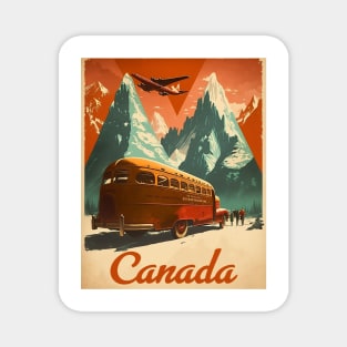 Canada Exploration Vintage Travel Art Poster Magnet