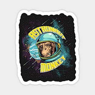 Astronaut Monkey Funny Space Art Magnet