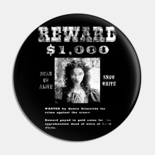 Snow White Wanted Poster Pin