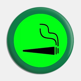 Green Spliff Symbol Pin