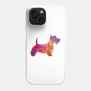 Scottish Terrier in watercolor Phone Case