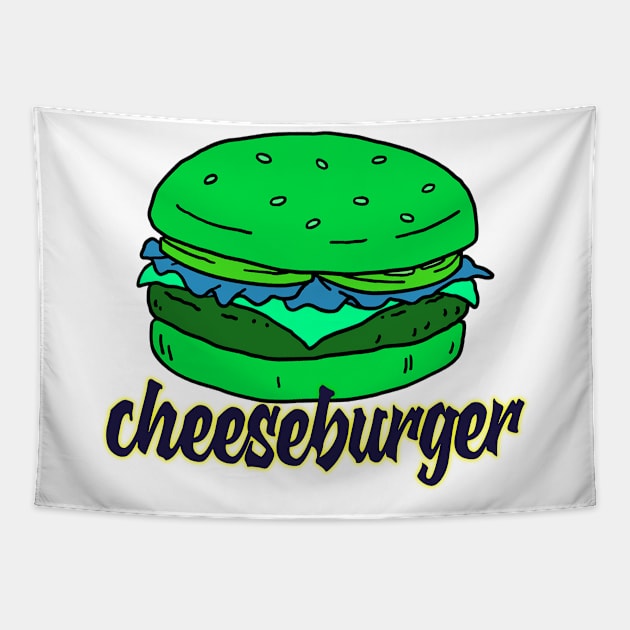 CheeseBurger Tapestry by Mono oh Mono