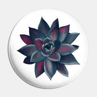 Colorful Succulent - Magenta and Gray Blue Pin