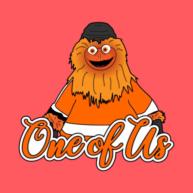 The Unauthorized Orange Hockey Mascot Fan Shirt by WastedRobotRecords