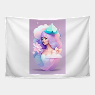 Magical illustration girl Tapestry