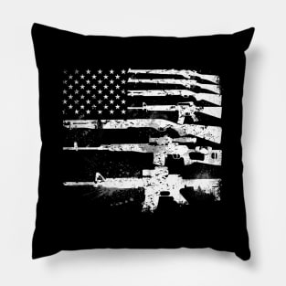 Patriotic Gun Rights 2Nd Amendment Ar15 American Flag Pillow