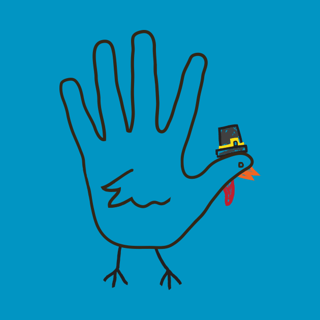 handdrawn turkey hand by asyrum