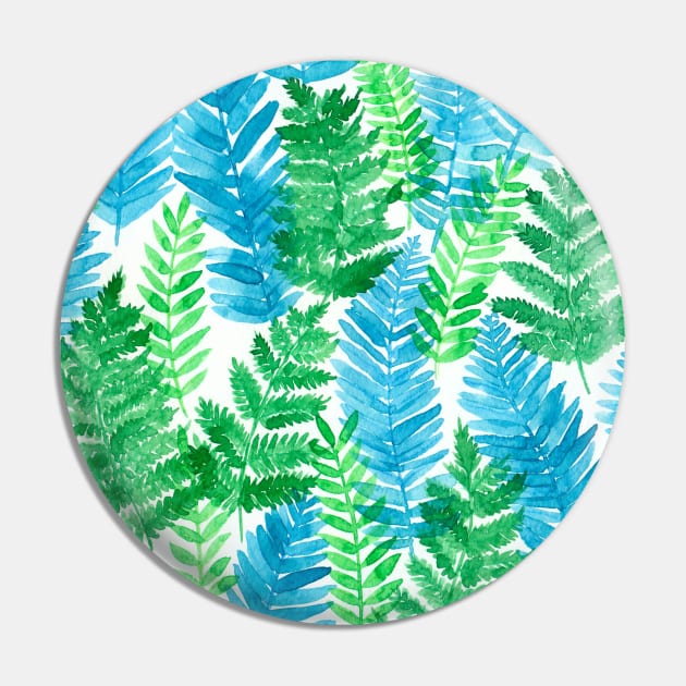 Fern watercolor Pin by katerinamk