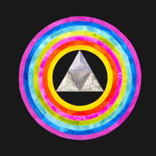 Circle Rainbow Triangular Stones T-Shirt