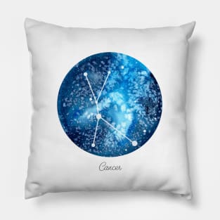 Cancer Constellation | Star Sign | Watercolor Pillow