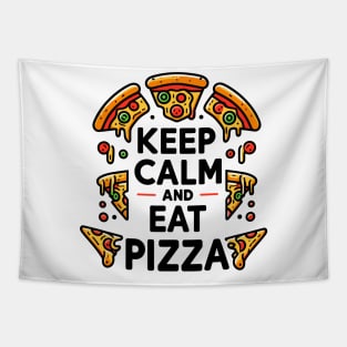 Keep Calm and Eat Pizza Tapestry