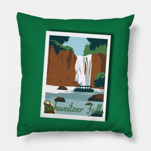 Schweitzer Falls Postcard Tee Pillow