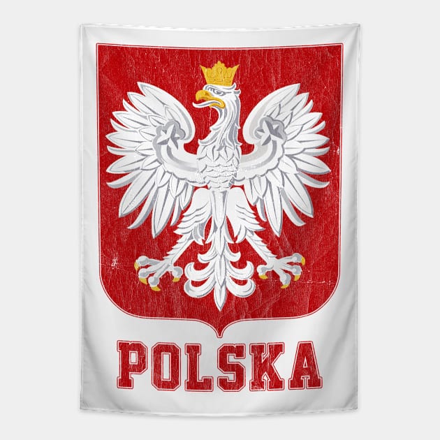 POLSKA Eagle / Retro Polish Pride Tapestry by DankFutura