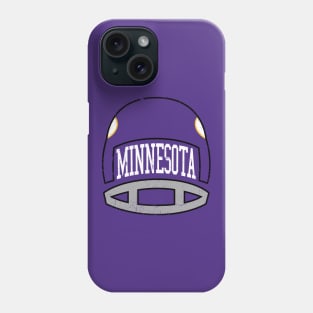 Minnesota Retro Helmet - Purple Phone Case