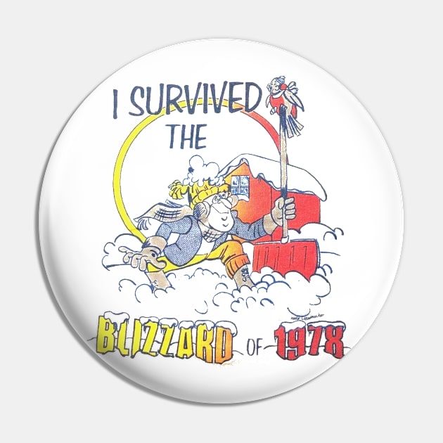 I Survived The Blizzard of 1978 Vintage Pin by deadright