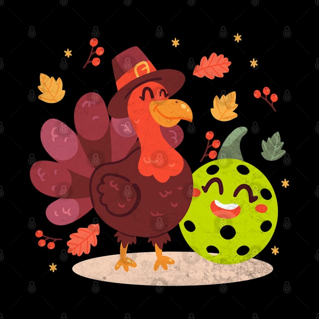 Thanksgiving Pickleball Funny Pickleball Turkey Thanksgiving by WildFoxFarmCo