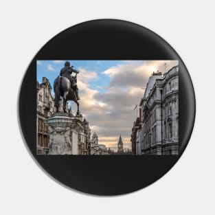 Statue of Charles I and Big Ben Pin