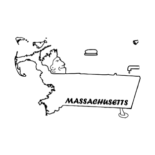 A funny map of Massachusetts T-Shirt