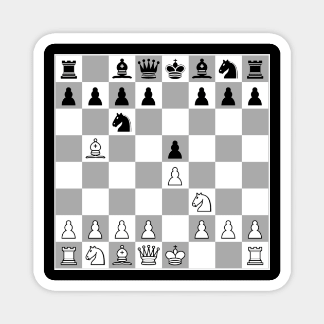 Chess Opening Ruy Lopez Spanish Game Player 1.E4 - Chess - Magnet