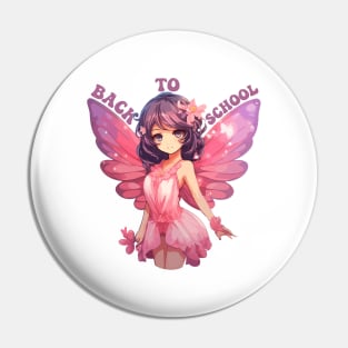 Magical Back to School Pink Fairy Anime Pin