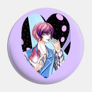 Flaming Love Anime Party Pin