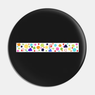 repetitive multiple colorful circles design Pin