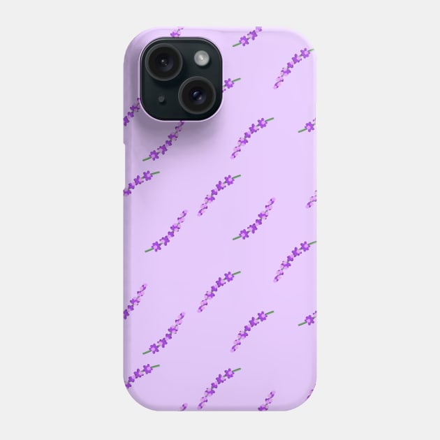 Delicate fairycore design of purple lavender flowers Phone Case by ChristinaPaliy