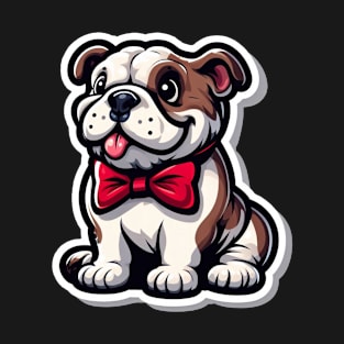 Dog bulldog sitting the illustration T-Shirt