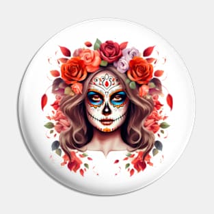 Day of the Dead Woman #3 Pin