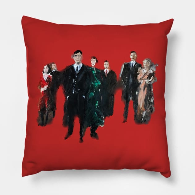 The Shelby Family Peaky Blinders Pillow by BiancaNeaguArt