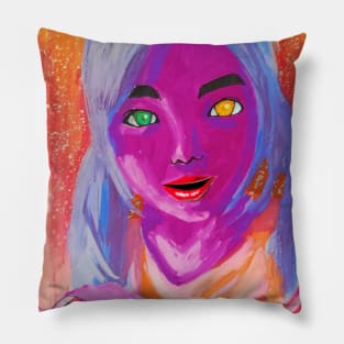 violet kesha painting Pillow