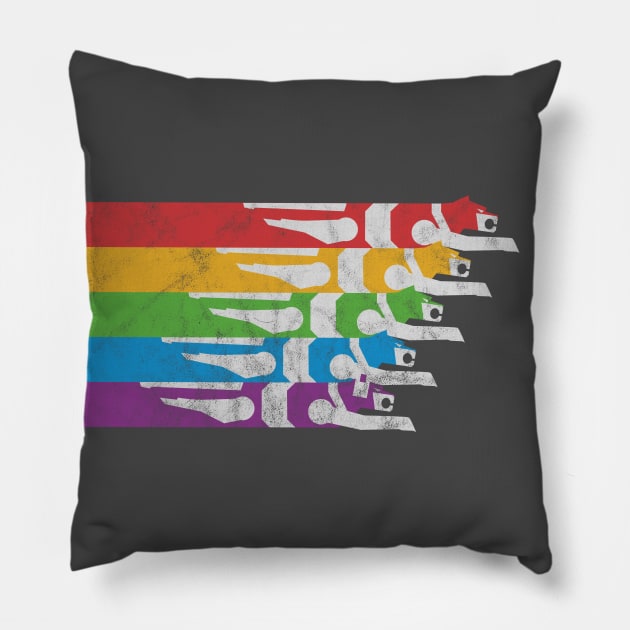 Lions Pride Flag 🦁🏳️‍🌈 Pillow by gabradoodle