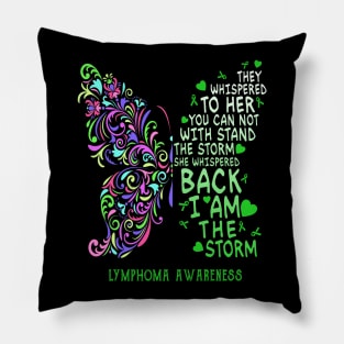lymphoma butterfly i am the storm Pillow