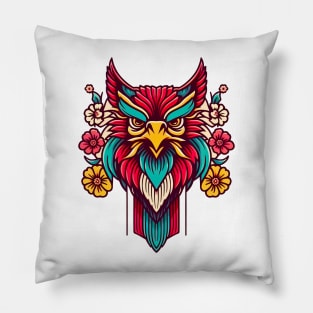 Japanese Bird Mask Pillow