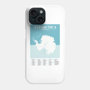 Antarctica Historic Site Map Poster Phone Case