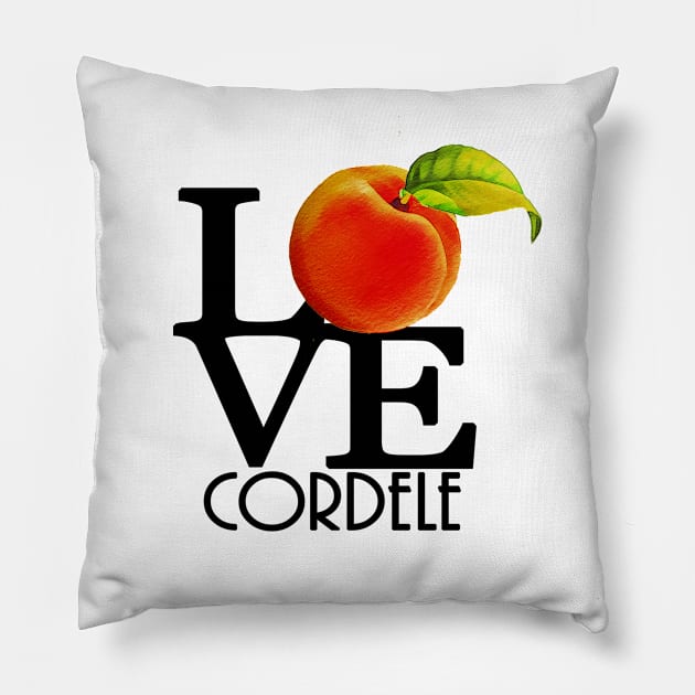 LOVE Cordele Georgia Peach Design Pillow by Georgia