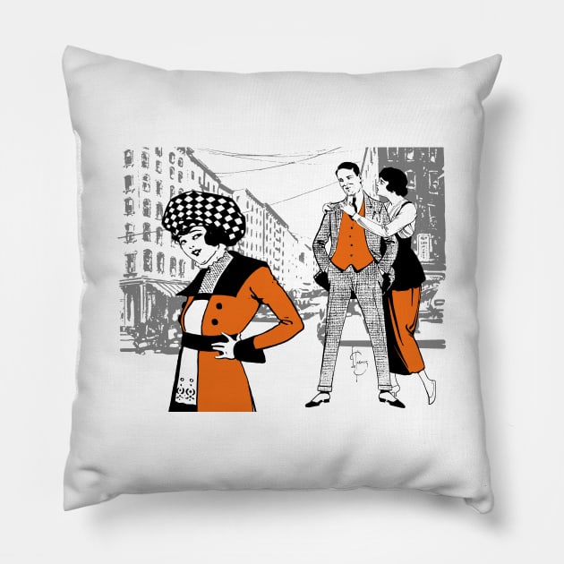 Distracted Boyfriend Meme - 1919 Edition Pillow by alexp01