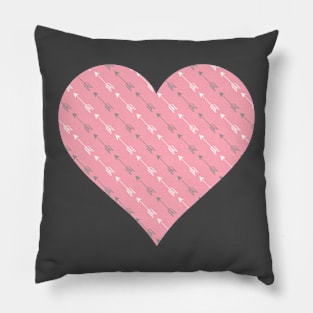 Pink and Grey Arrows Pillow