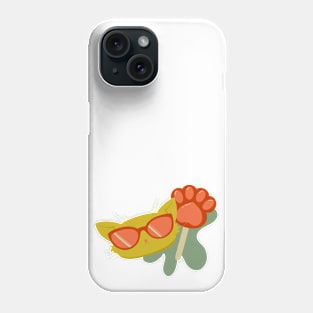 Yellow Summertime Retro Cat Phone Case