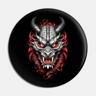 Red and Black Dragon Pin