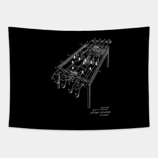 Football Game Table Vintage Patent Drawing Tapestry