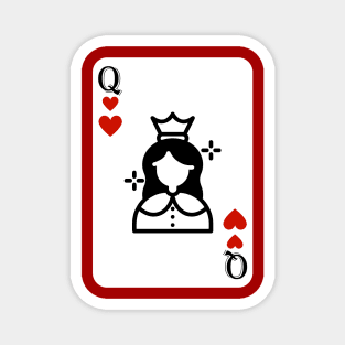 Queen Card, Queen of Heart Magnet