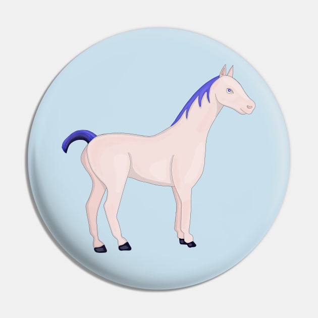 Horse With a Blue Mane Pin by DiegoCarvalho