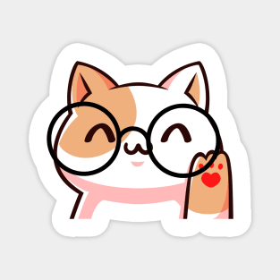 cat with glasses Magnet