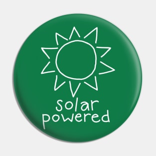 Solar Powered (white) Pin