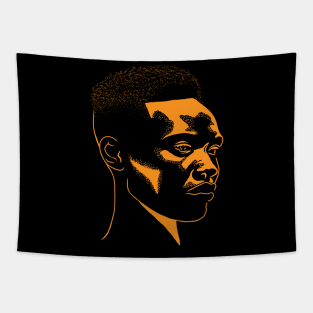 African Man Portrait, Afro Black Pride Tapestry